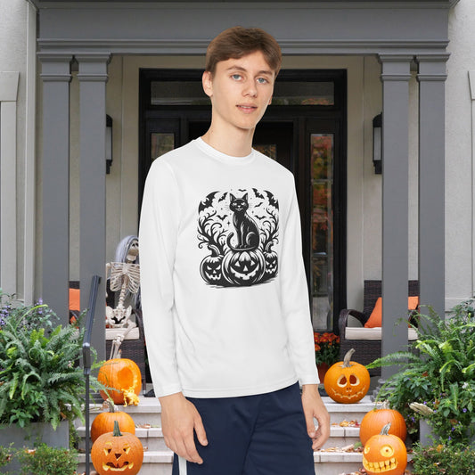 Whiskers at Witching Hour Youth Long Sleeve Tee