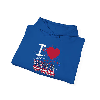 I Love The USA Heavy Blend™ Hooded Sweatshirt