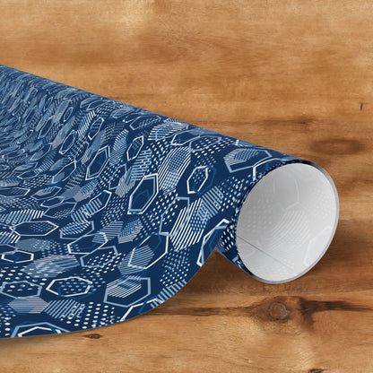 Blue Hexagons Gift Wrap for All Occasions