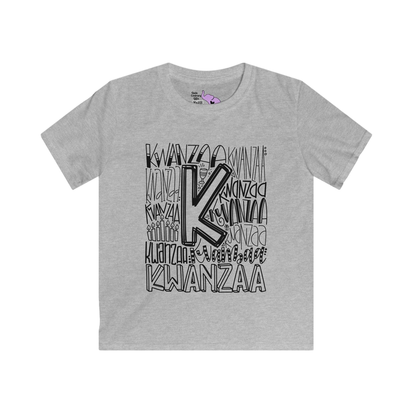 Kwanzaa Wordcloud Youth Softstyle Tee