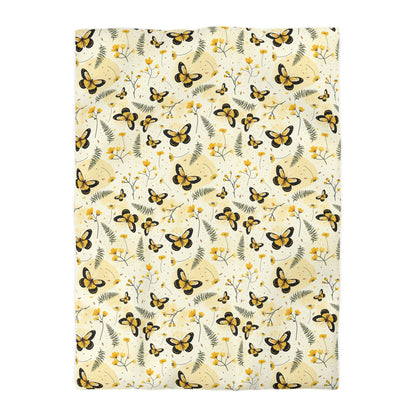 Sunlit Butterfly Bloom Duvet Bedding Set