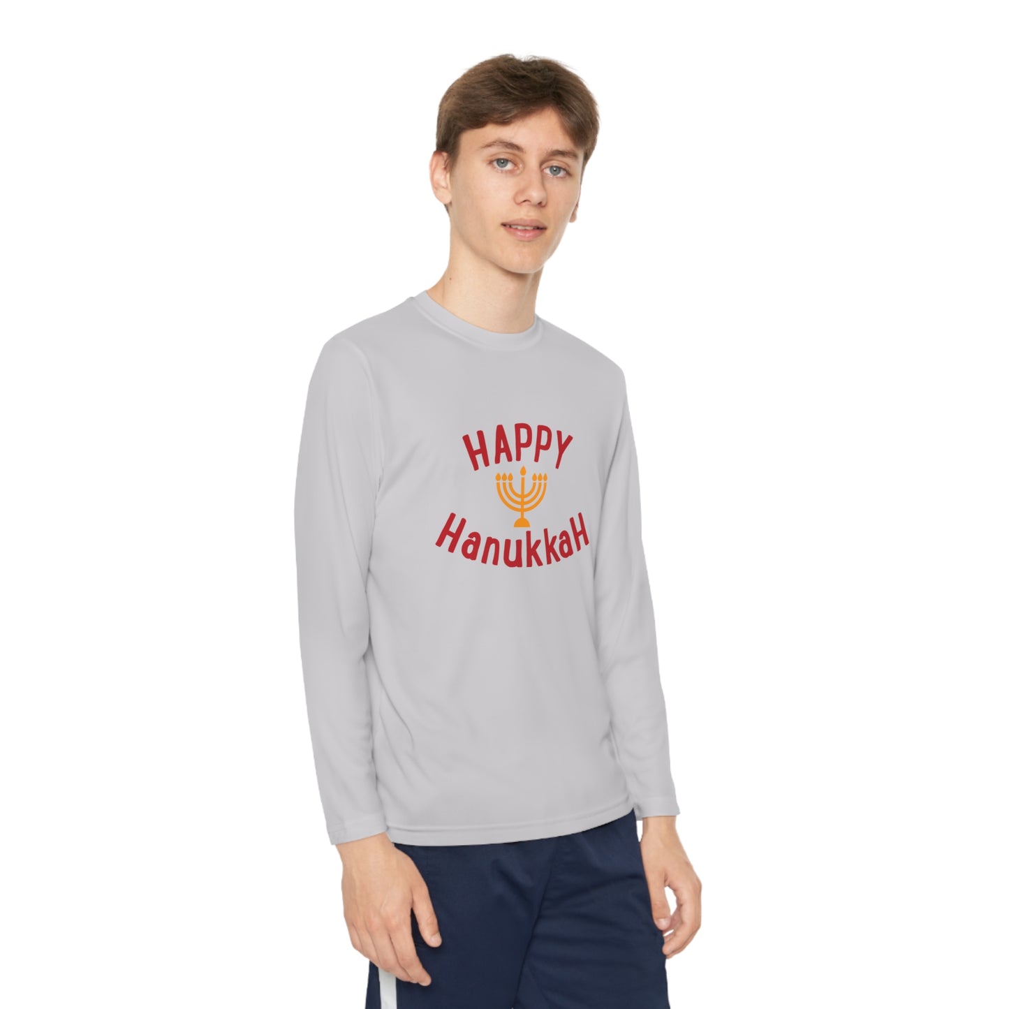 Happy Hanukkah Youth Long Sleeve Tee