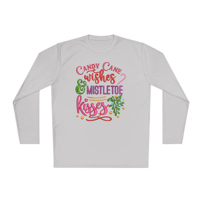 Candy Cane Wishes & Mistletoe Kisses Adult Long Sleeve Tee