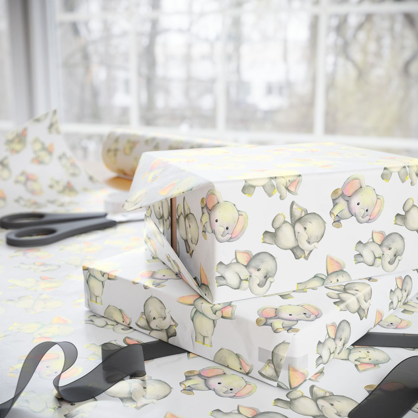 Dancing Elephants Wrapping Paper