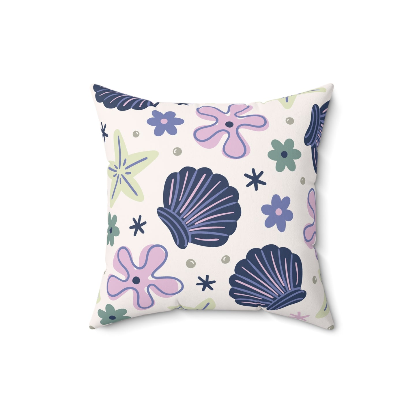 Shellflower Cove Throw Pillow