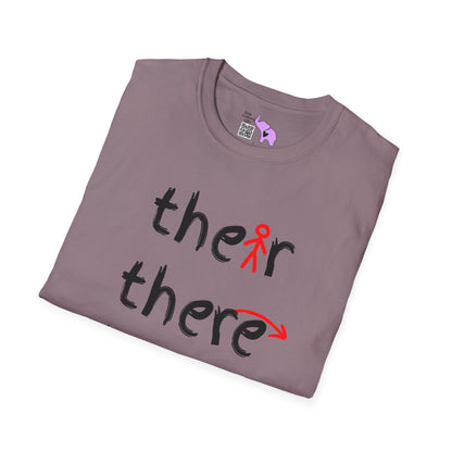 Their There They're Grammar Adult T-shirt