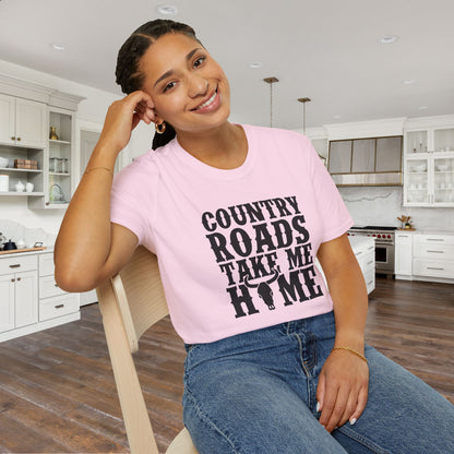 Country Roads Take Me Home Adult T-shirt