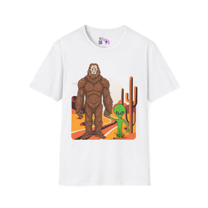 Bigfoot & Alien Adult T-shirt
