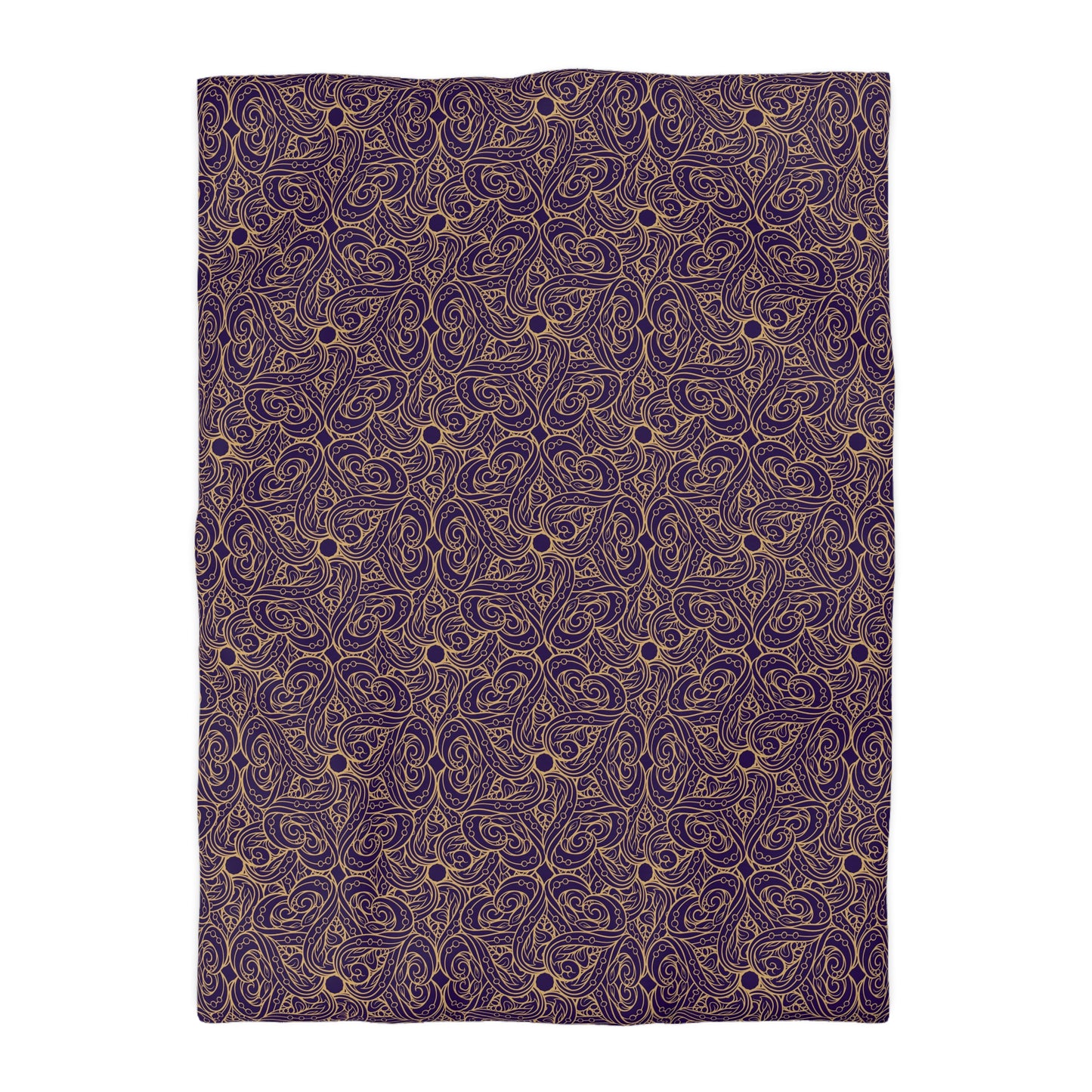 Golden Amethyst Radiance Mandala Duvet Bedding Set