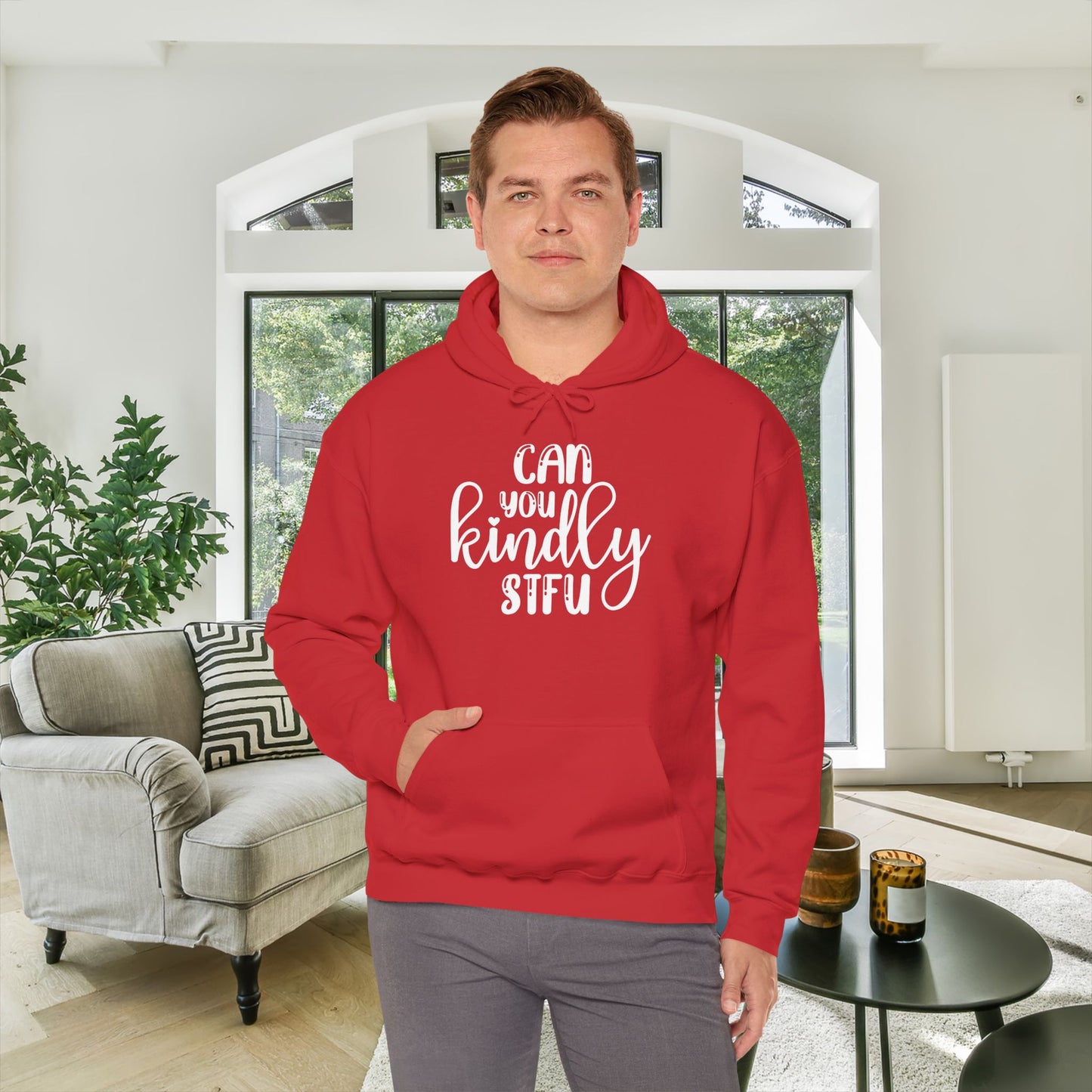 Can You Kindly STFU Heavy Blend™ Hooded Sweatshirt
