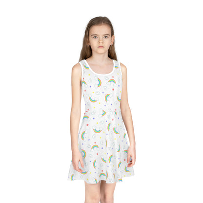 Rainbow Smiles & Stars Girls' Sleeveless Sundress
