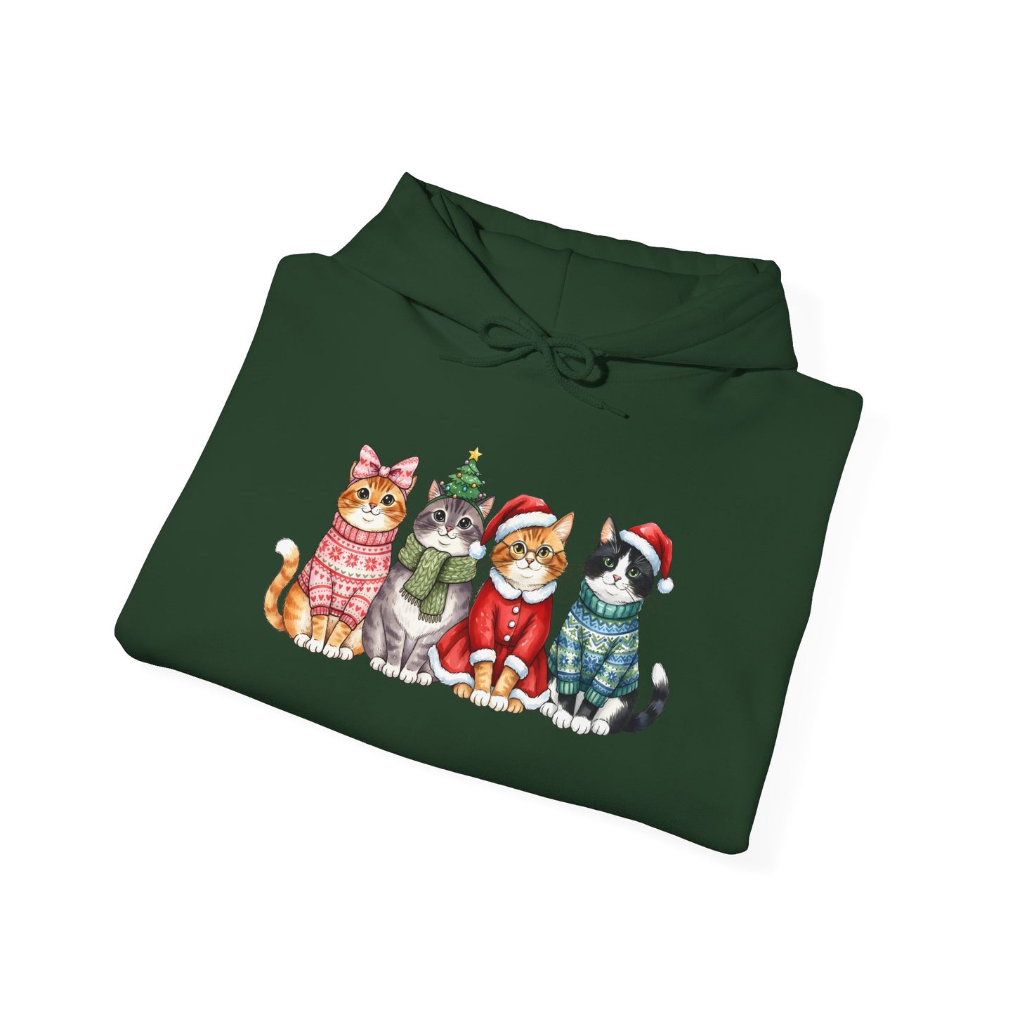 Meowy Christmas Crew Adult Heavy Blend™ Hooded Sweatshirt