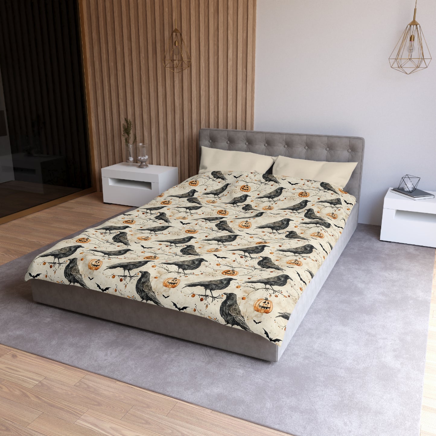 Crow & Gourd Microfiber Duvet Cover