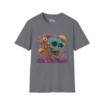 Creepy Mushroom Skull Adult T-shirt