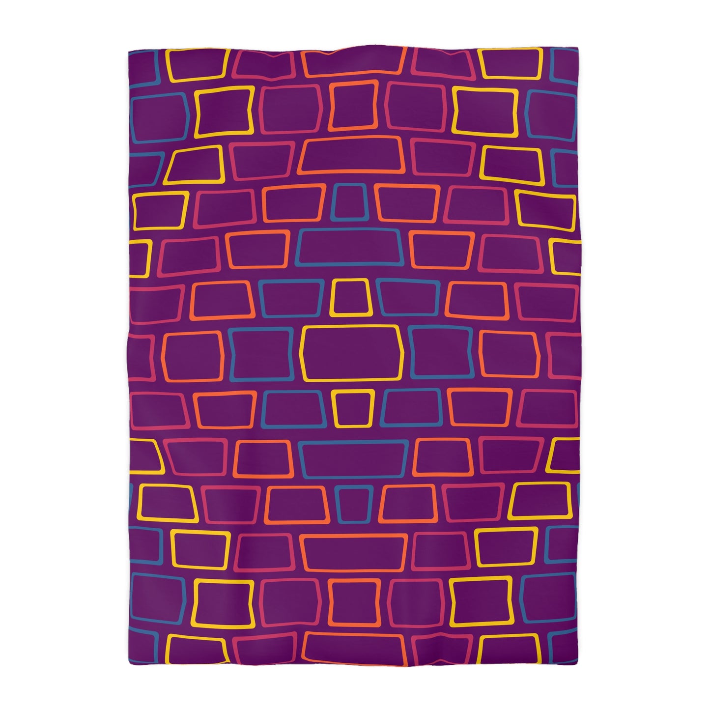 Purple Brick Wall Microfiber Duvet Cover