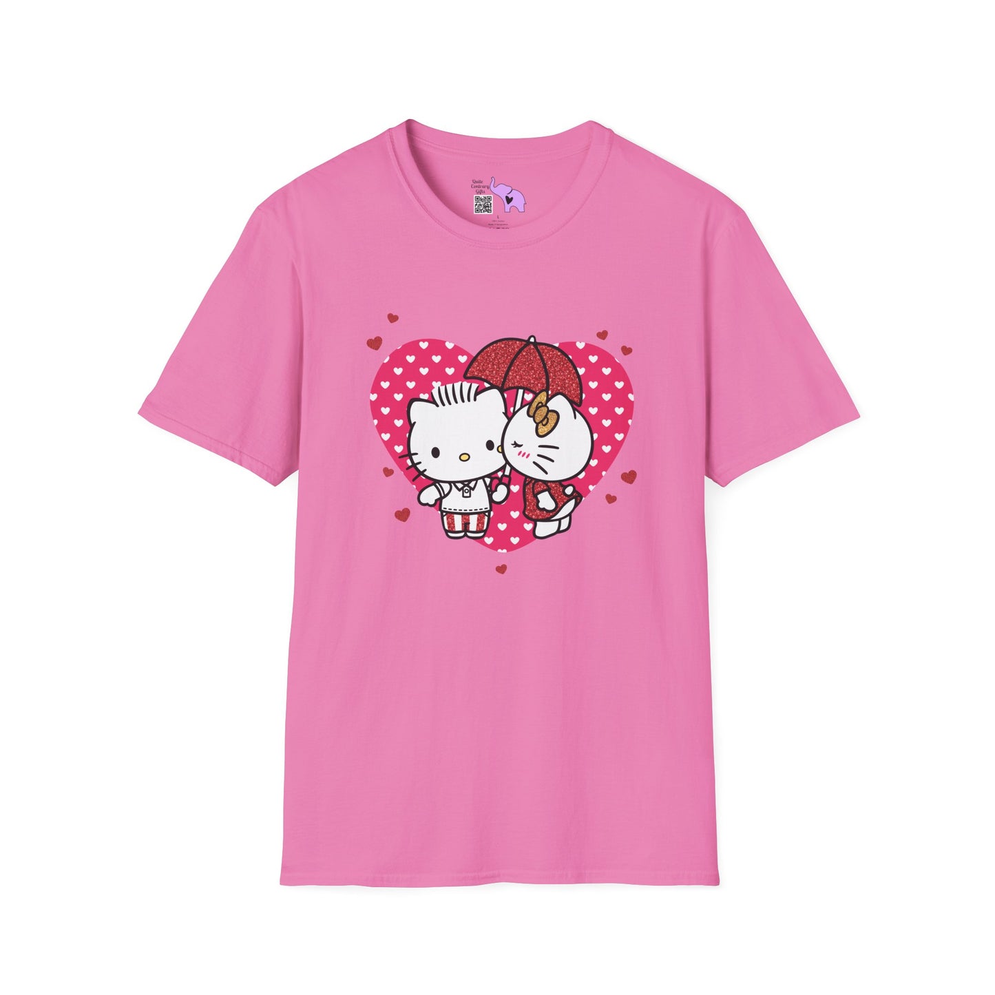 Valentines Hello Kitty Couple Adult T-shirt