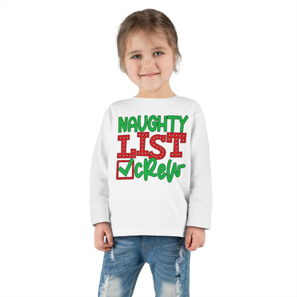 Naughty List Crew Toddler Long Sleeve Tee