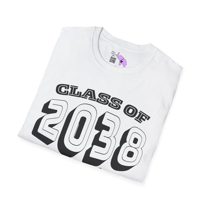 Class of 2038 Unisex Tshirt for 2025/26 Kindergarteners