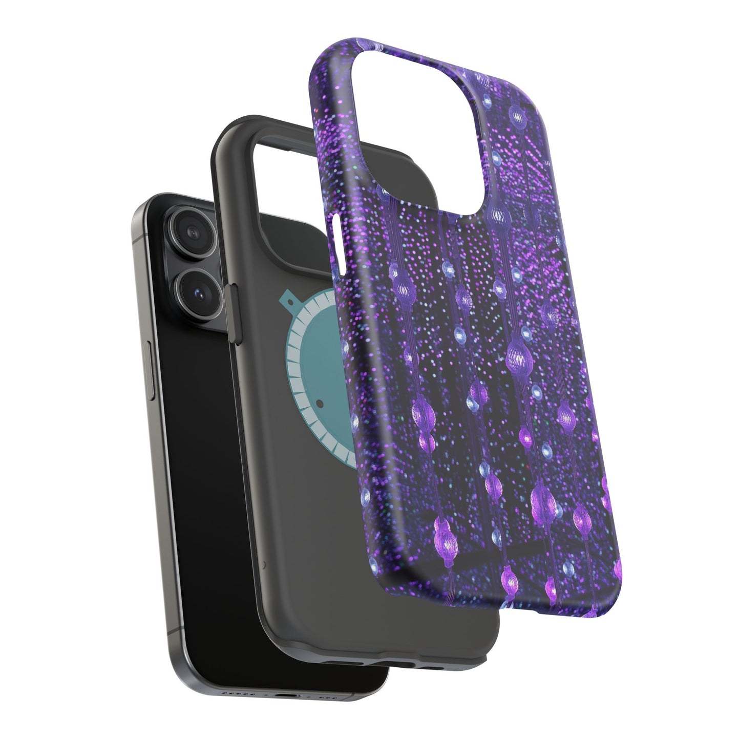 Purple Raindrops MagSafe® Compatible Tough Case for iPhone
