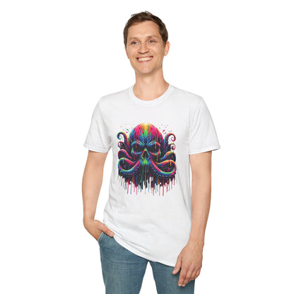 Colorful Skeleton Octopus T-shirt