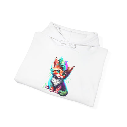 Cute Colorful Kitten 2 Heavy Blend™ Hooded Sweatshirt