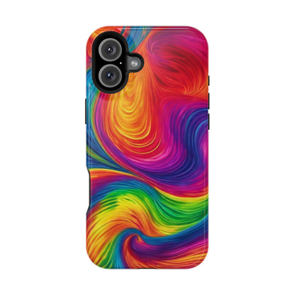 Tie Dye Color Swirl MagSafe® Compatible Tough Case for iPhone