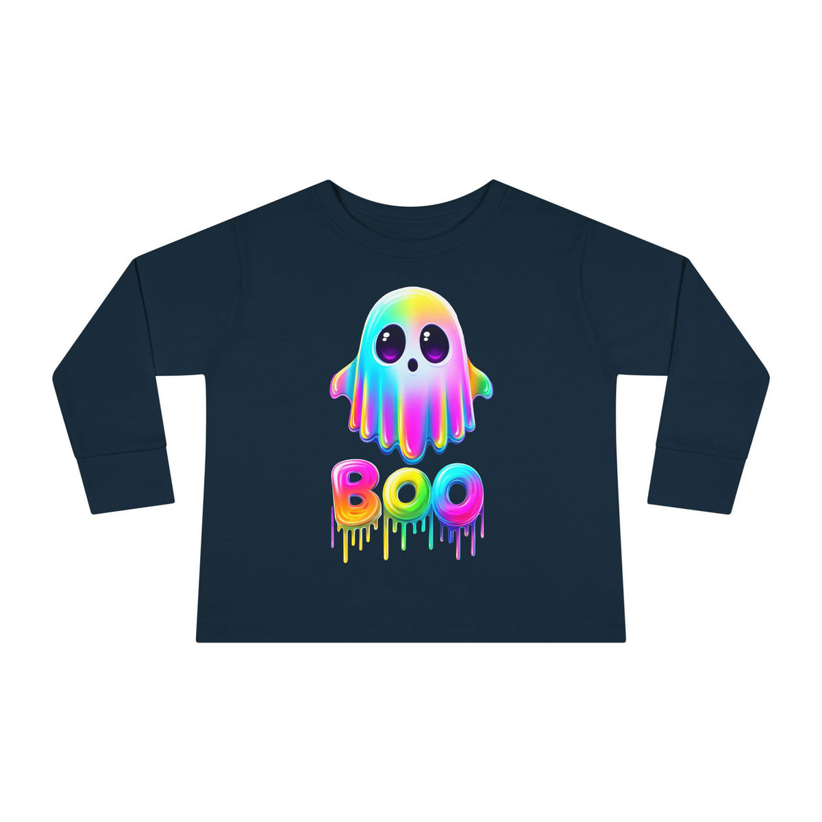 Neon Ghostly Monster Toddler Long Sleeve Tee