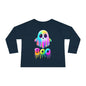 Neon Ghostly Monster Toddler Long Sleeve Tee