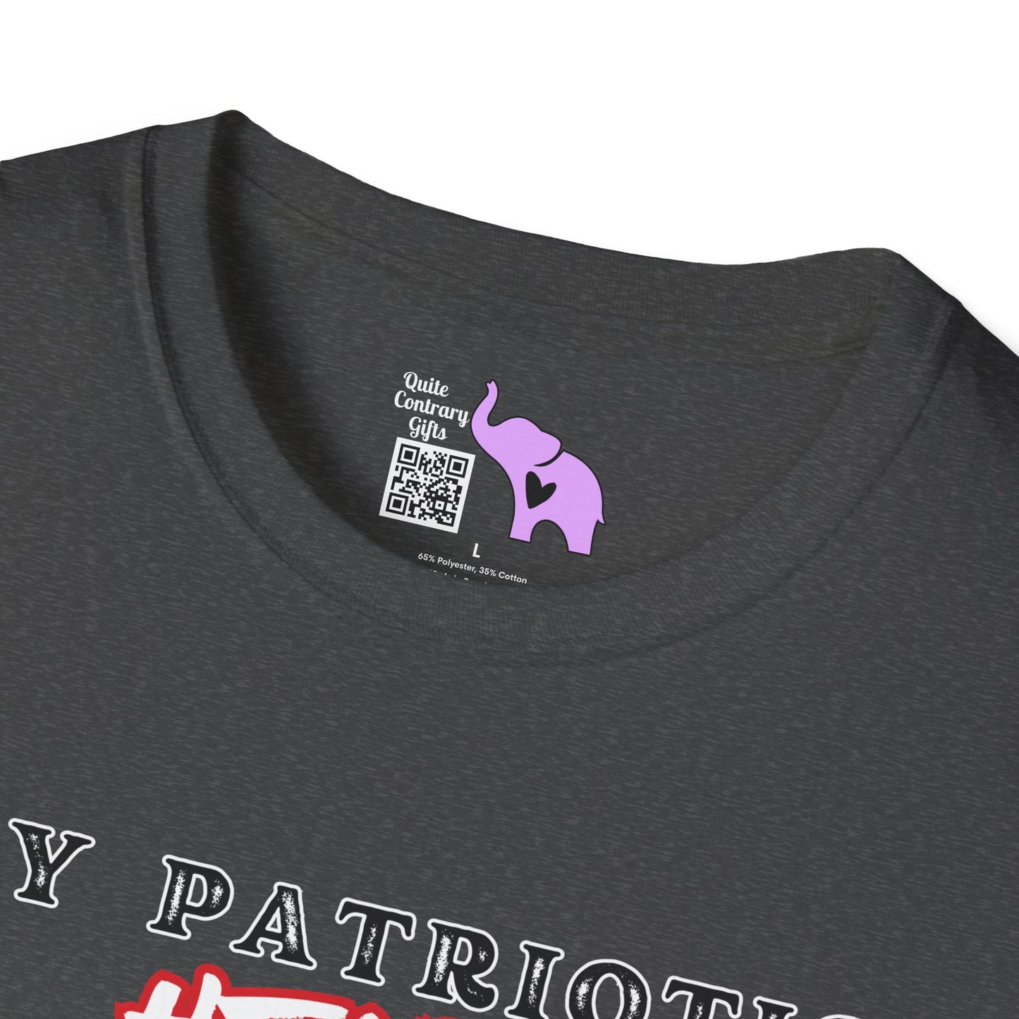 My Patriotic Heart Bleeds Red White & Blue Adult T-shirt