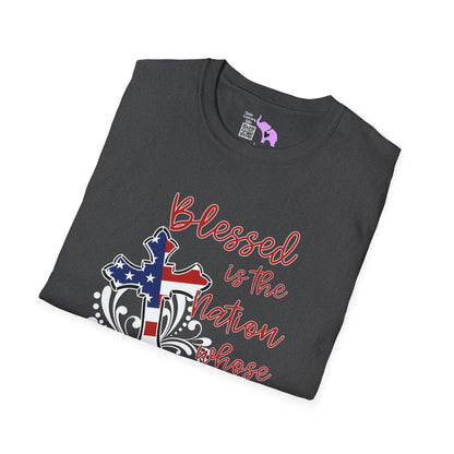Blessed Is The Nation Whose God Is The Lord Adult T-shirt