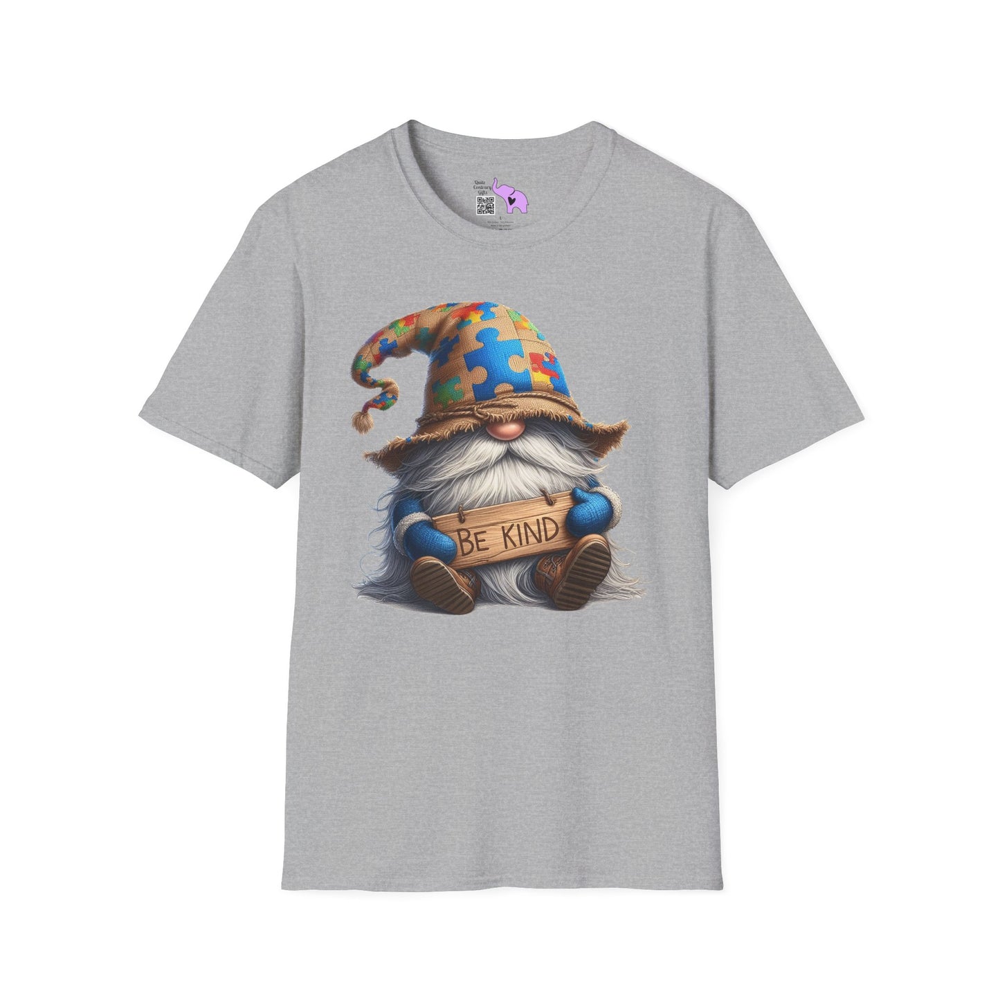 Be Kind Autism Awarness Gnome Adult T-shirt