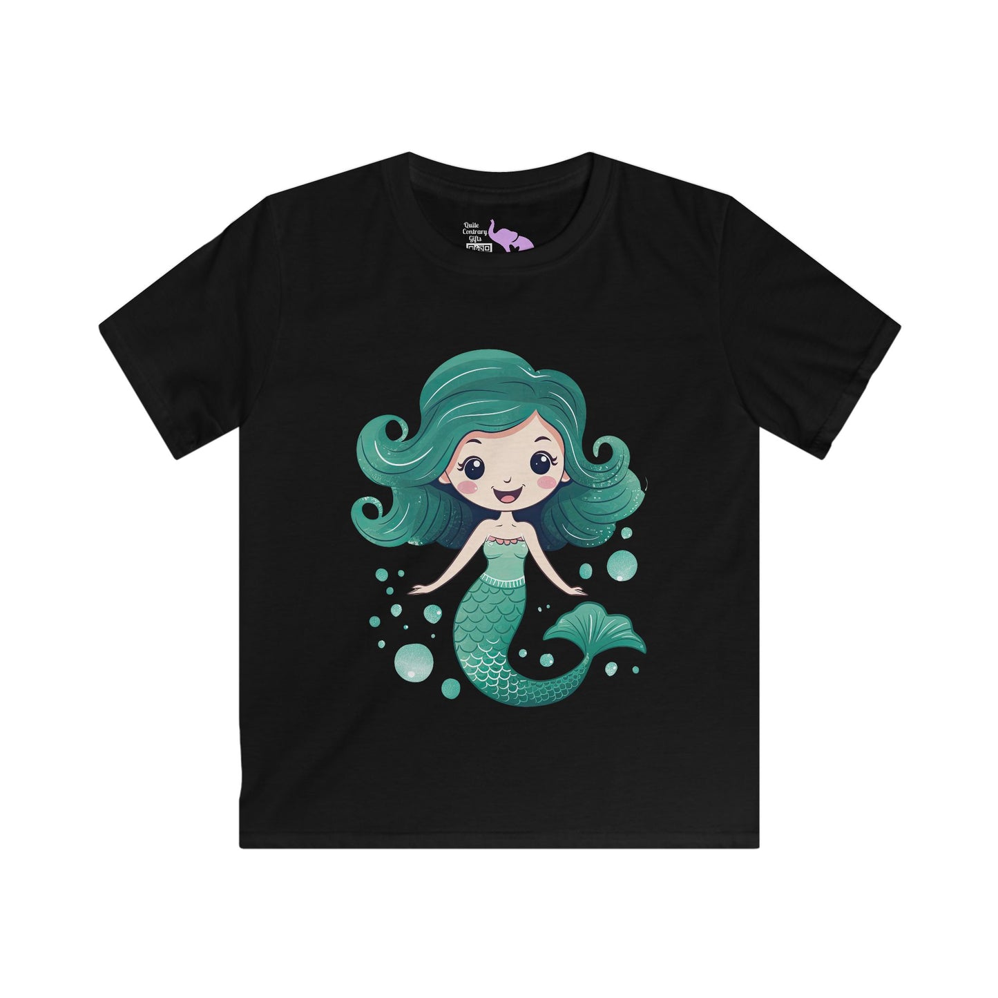 Teal Mermaid Kids Softstyle Tee