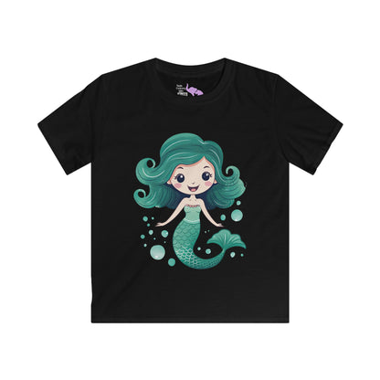 Teal Mermaid Kids Softstyle Tee