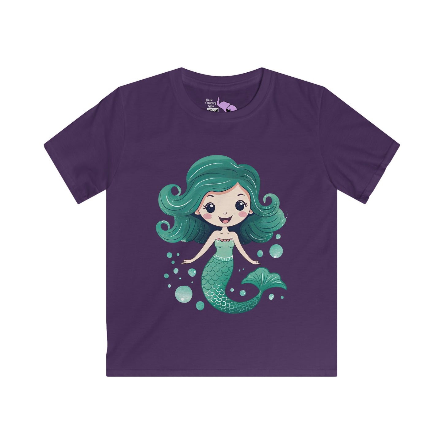 Teal Mermaid Kids Softstyle Tee