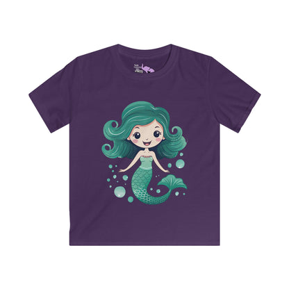 Teal Mermaid Kids Softstyle Tee