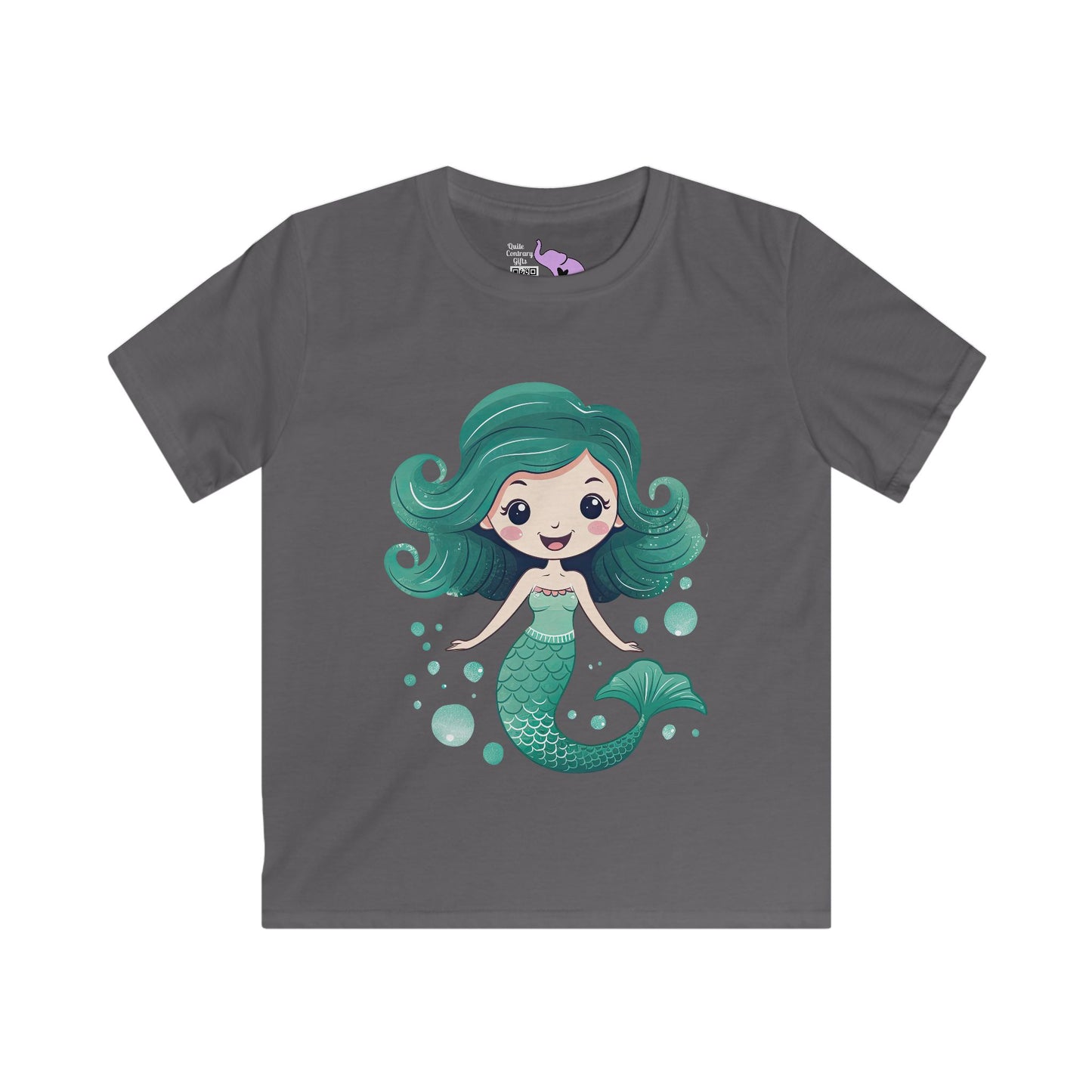 Teal Mermaid Kids Softstyle Tee