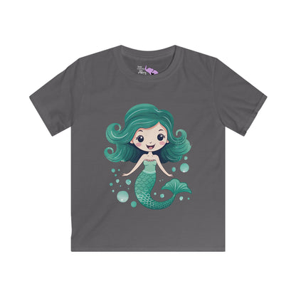 Teal Mermaid Kids Softstyle Tee