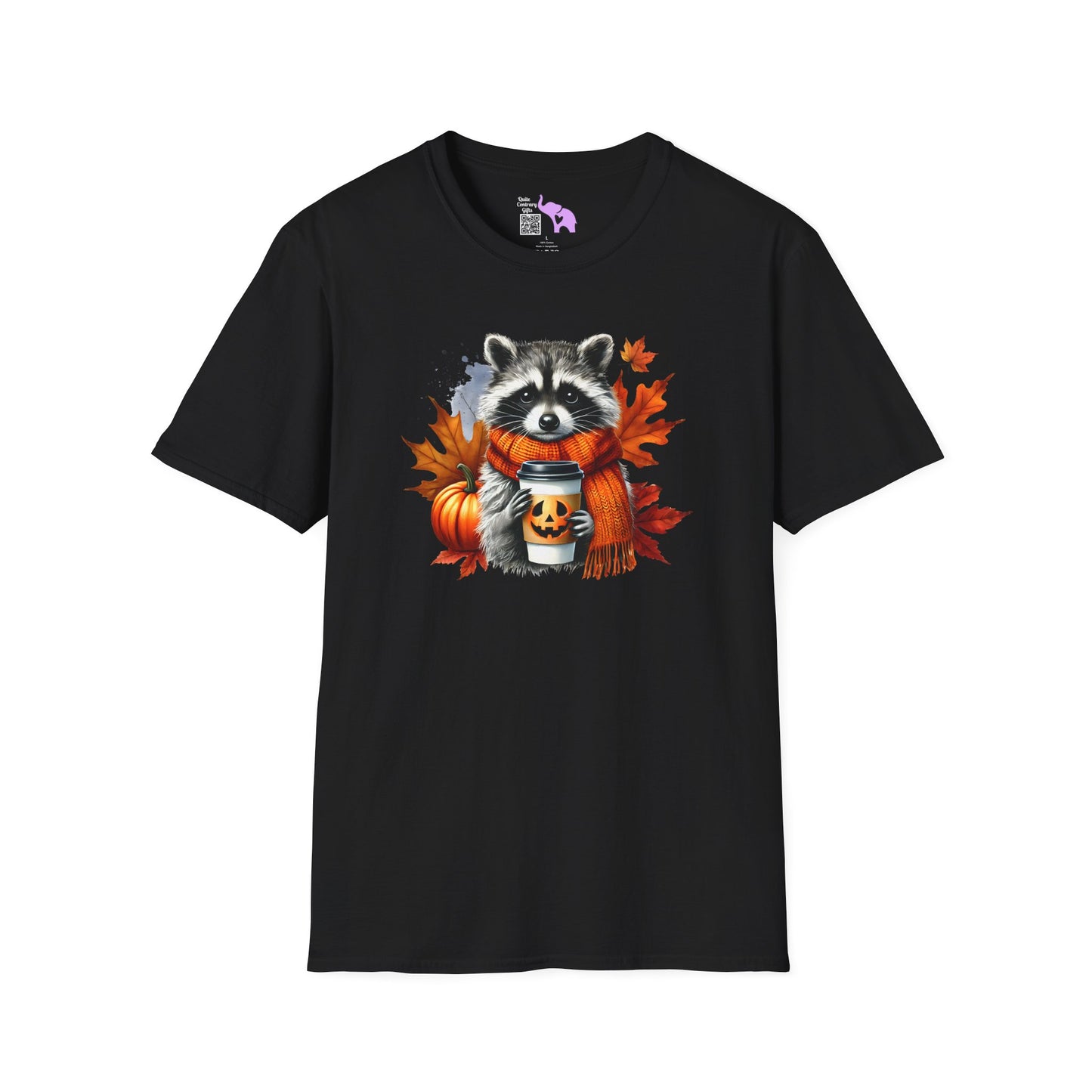 Halloween Raccoon Adult T-shirt