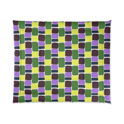 Chunky Colorful Blocks Comforter