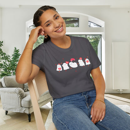 Valentines Ghosts Adult T-shirt