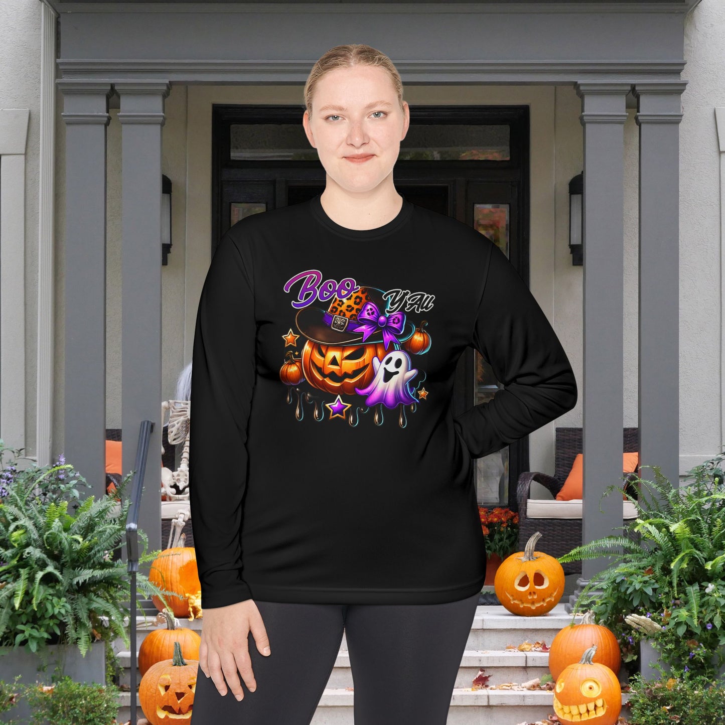 Boo Y'all Adult Long Sleeve Tee