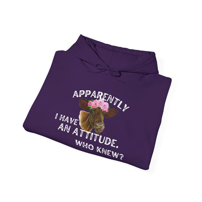 Apparently I Have An Attitude; Who Knew? Heavy Blend™ Hooded Sweatshirt
