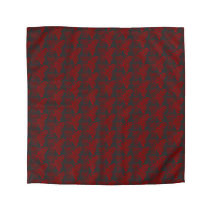 Crimson Flutter Microfiber Duvet Cover