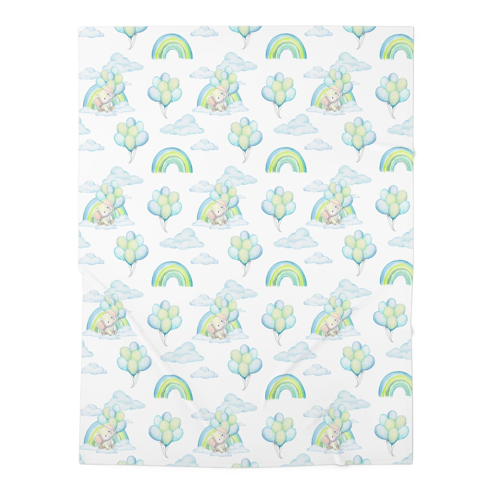 Elephant in the Clouds Baby Swaddle Blanket
