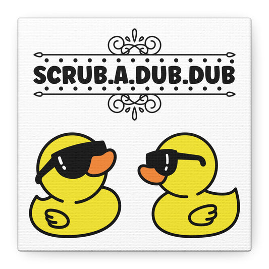 Scrub A Dub Dub w/Ducks Canvas Art