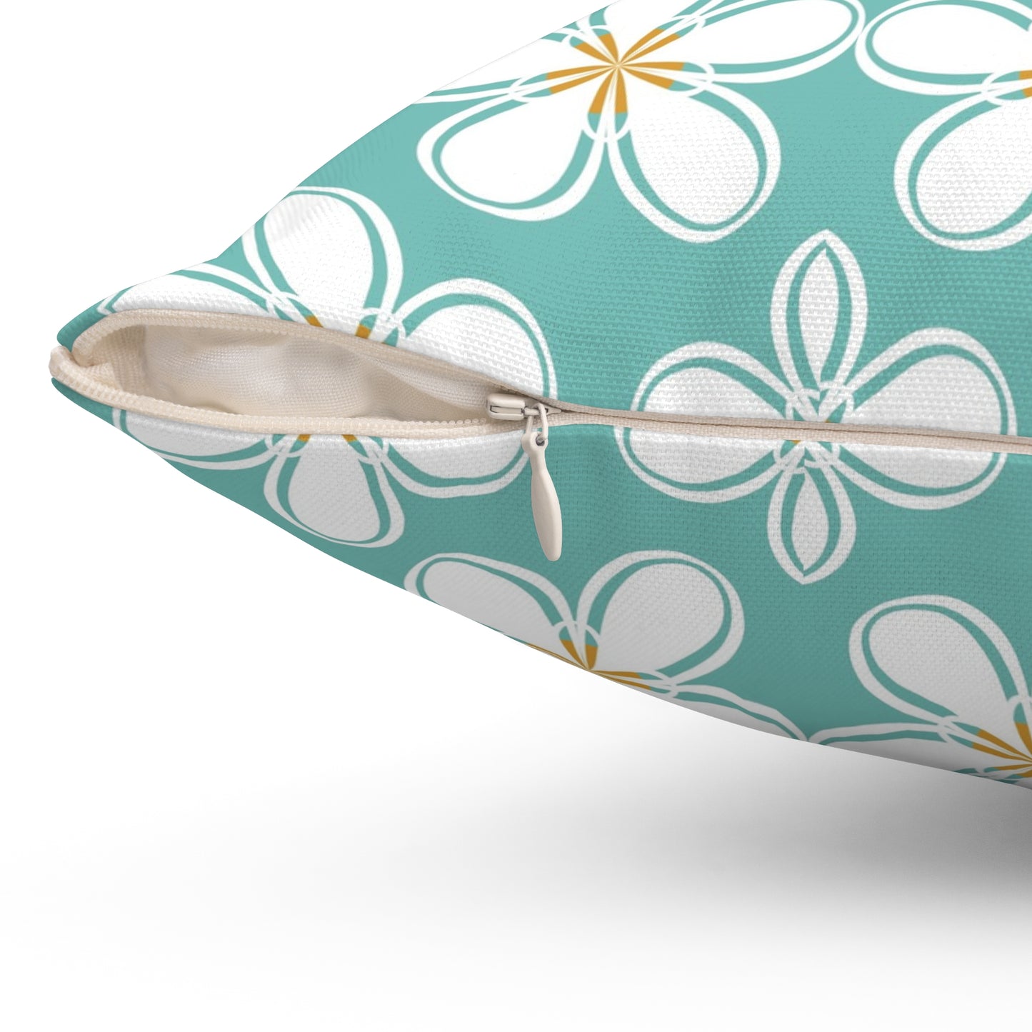 Tealberry Blooms Throw Pillow