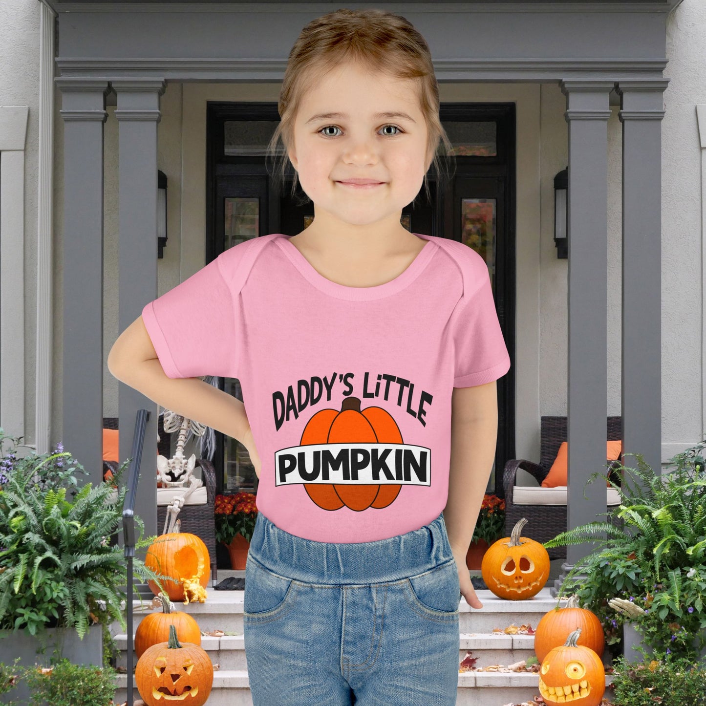 Daddy's Little Pumpkin Infant Baby Rib Bodysuit