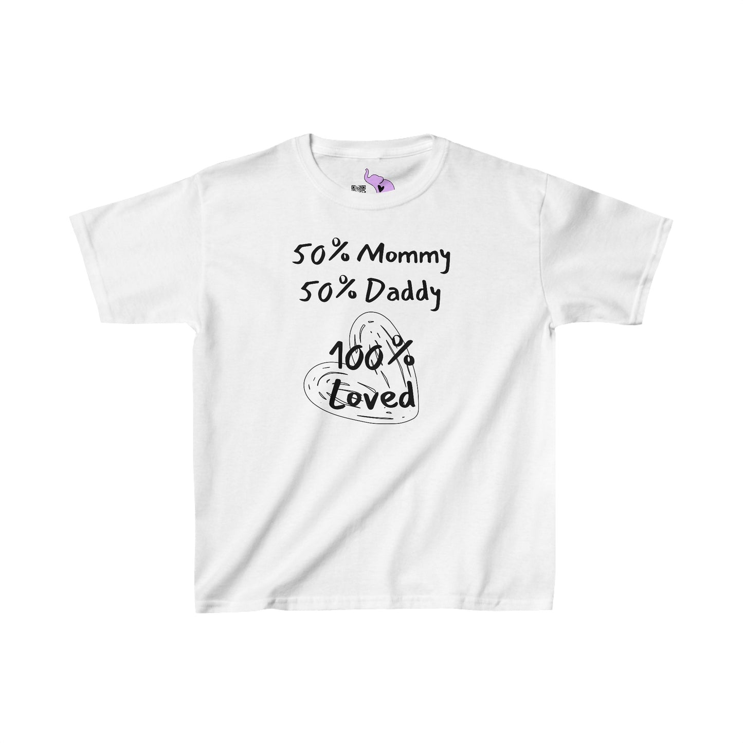 50% Mommy 50% Daddy 100% Loved Kids Heavy Cotton™ Tee