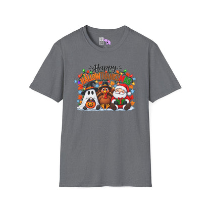 Happy Hallowthanksmas (String Lights) Adult T-shirt