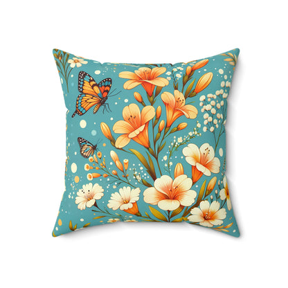 Petals & Wings Throw Pillow